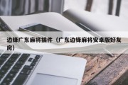 边锋广东麻将插件（广东边锋麻将安卓版好友房）