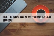 闲来广东麻将位置在哪（终于知道闲来广东麻将有挂吗）