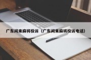 广东闲来麻将投诉（广东闲来麻将投诉电话）