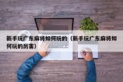 新手玩广东麻将如何玩的（新手玩广东麻将如何玩的厉害）