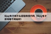 玩pg电子有什么经验和技巧吗（玩pg电子游戏哪个网站好）
