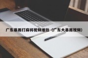 广东暴雨打麻将视频播放（广东大暴雨视频）