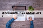 赖子广东麻将规则（广东赖子麻将有什么窍门）