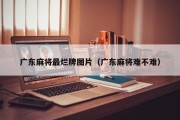 广东麻将最烂牌图片（广东麻将难不难）