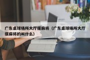 广东桌球场所大厅摆麻将（广东桌球场所大厅摆麻将的叫什么）