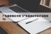 广东麻将带红中的（广东麻将红中的打法和技巧）