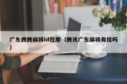 广东腾腾麻将id在那（腾讯广东麻将有挂吗）