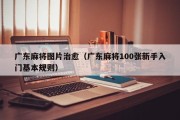 广东麻将图片治愈（广东麻将100张新手入门基本规则）