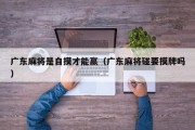 广东麻将是自摸才能赢（广东麻将碰要摸牌吗）