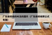 广东麻将胡的叫法的图片（广东麻将胡牌公式有图）