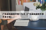 广东韶关麻将只有一九万（广东韶关麻将不带万多少张）